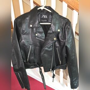 Zara crop moto jacket